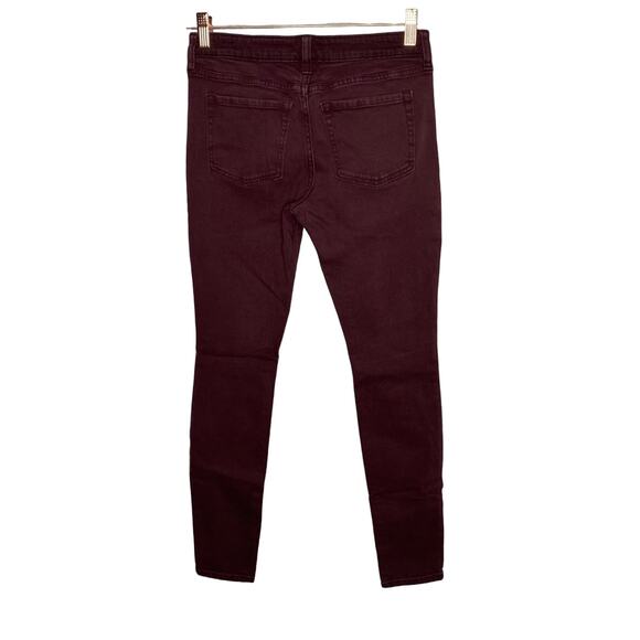 Gap Jean Leggings Maroon Burgundy Skinny Jeans Size 0/25 - Picture 5 of 7